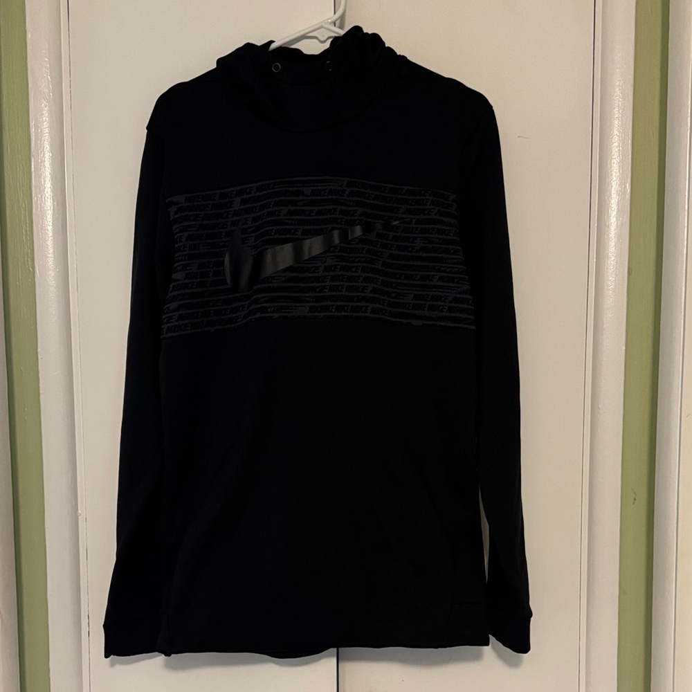 Men’s Nike Dri-Fit Black Sweatshirt with logo size large